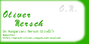 oliver mersch business card